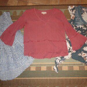 Lot of 3 Anthropologie Tops/Tunics 0-XS